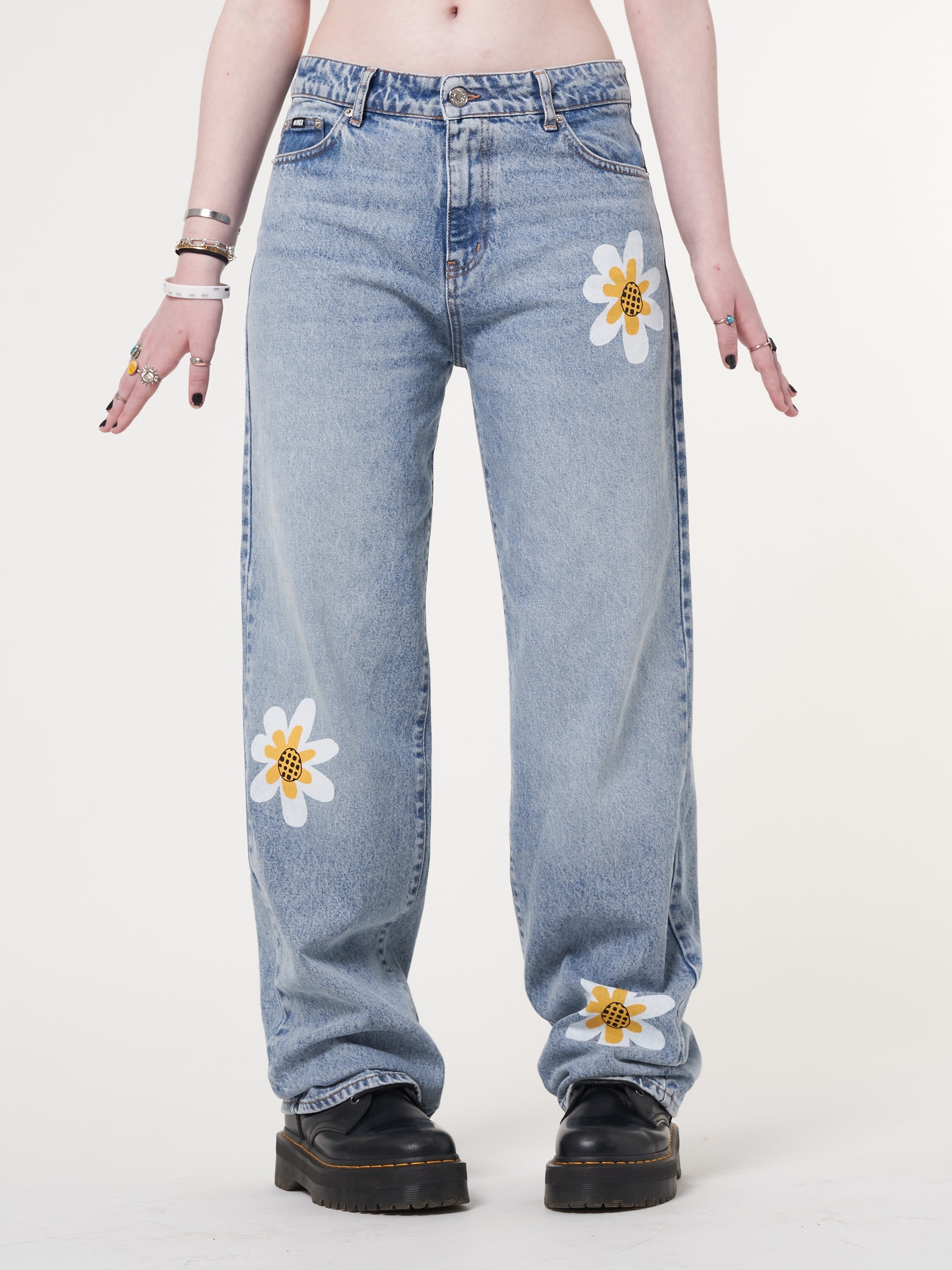 Minga x Strangervinyl Daisy Baggy Jeans - Minga London
