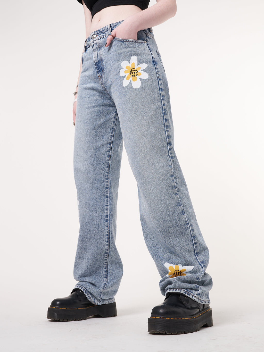 Minga x Strangervinyl Daisy Baggy Jeans - Minga London