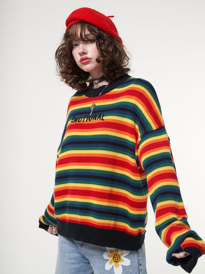 Minga x Strangervinyl Emotional Striped Knit Jumper - Minga London