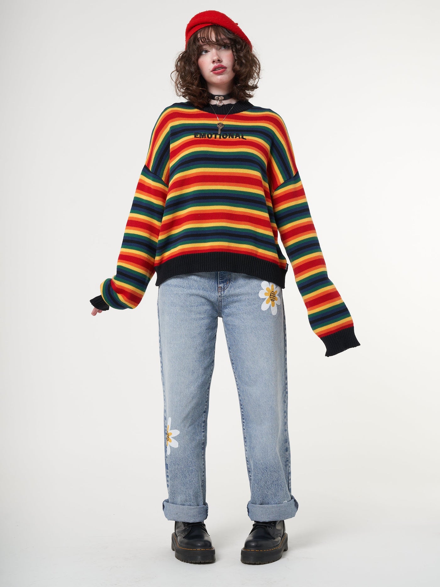 Minga x Strangervinyl Emotional Striped Knit Jumper - Minga London
