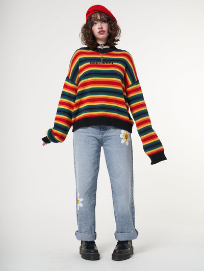 Minga x Strangervinyl Emotional Striped Knit Jumper - Minga London