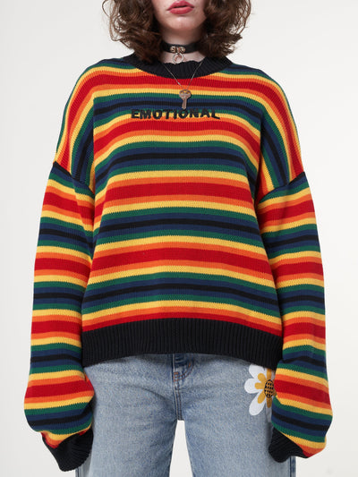 Minga x Strangervinyl Emotional Striped Knit Jumper - Minga London