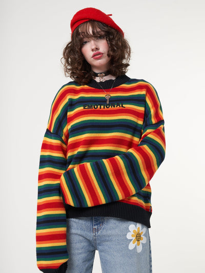 Minga x Strangervinyl Emotional Striped Knit Jumper - Minga London