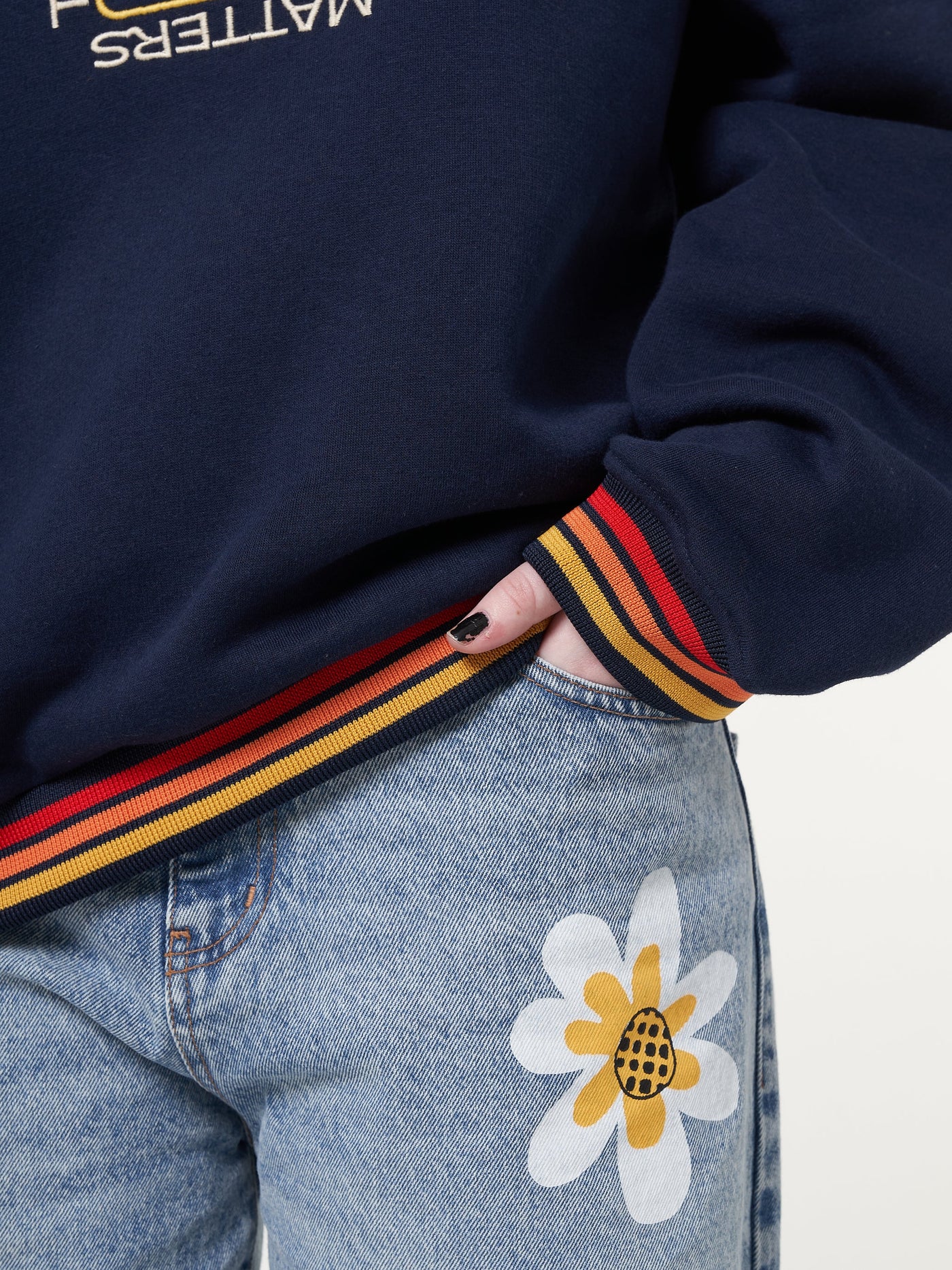 Minga x Strangervinyl Rainbow Flowers Sweater - Minga London