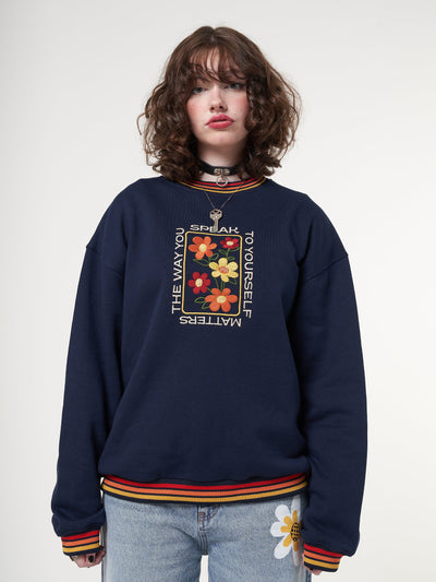 Minga x Strangervinyl Rainbow Flowers Sweater - Minga London