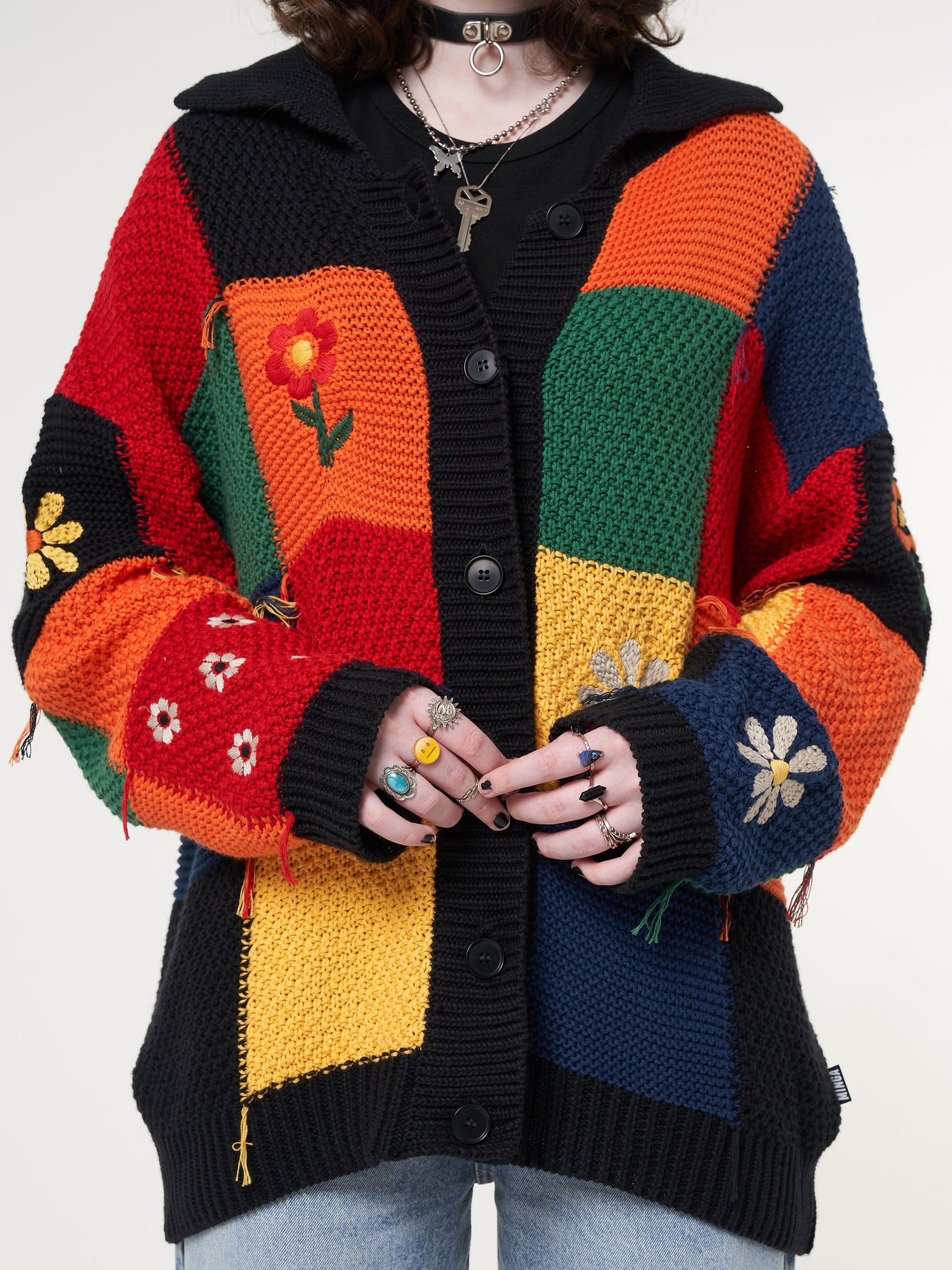 Minga x Strangervinyl Rainbow Patchwork Cardigan - Minga London