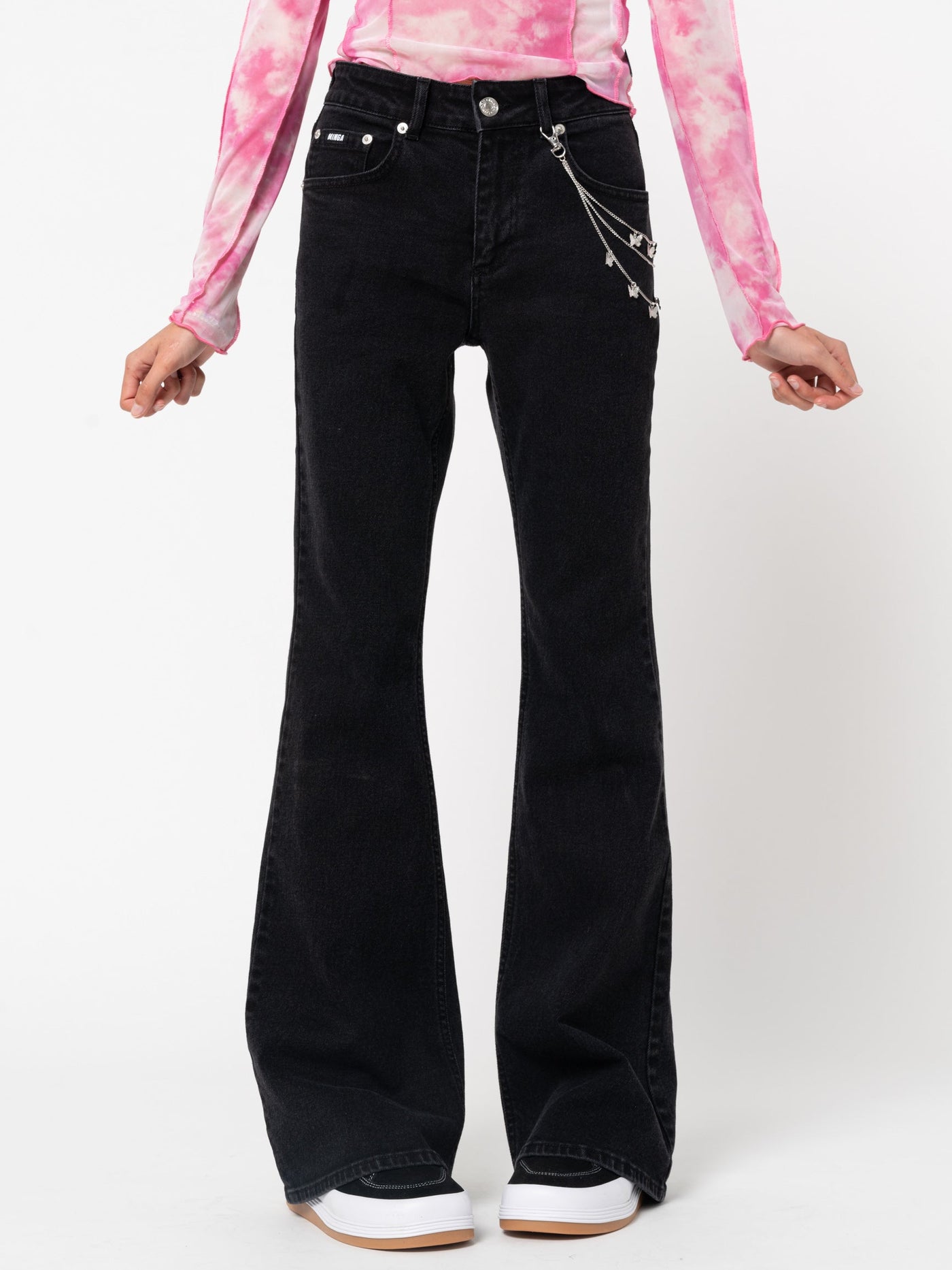 Onyx Flare Jeans - Minga London