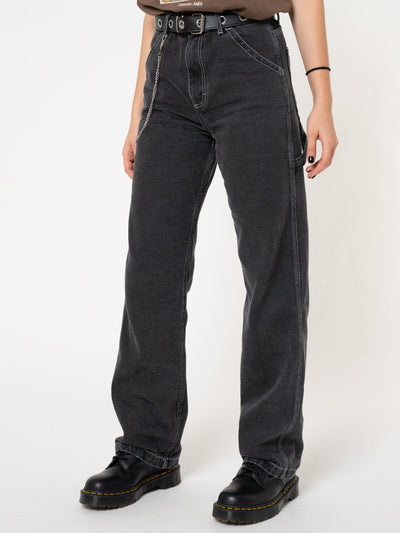 Carpenter Jeans in Washed Black - Minga London