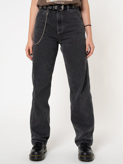 Carpenter Jeans in Washed Black - Minga London