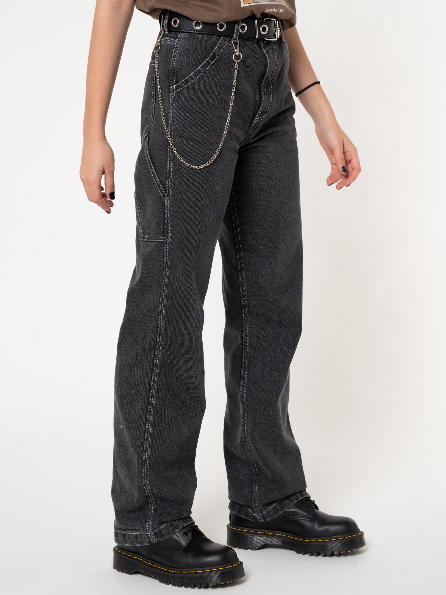 Carpenter Jeans in Washed Black - Minga London