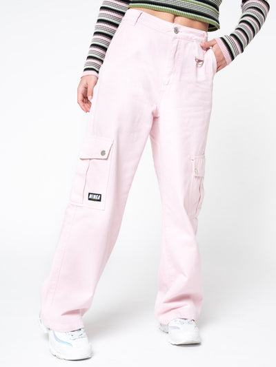 Powder Pink Utility Trousers - Minga London