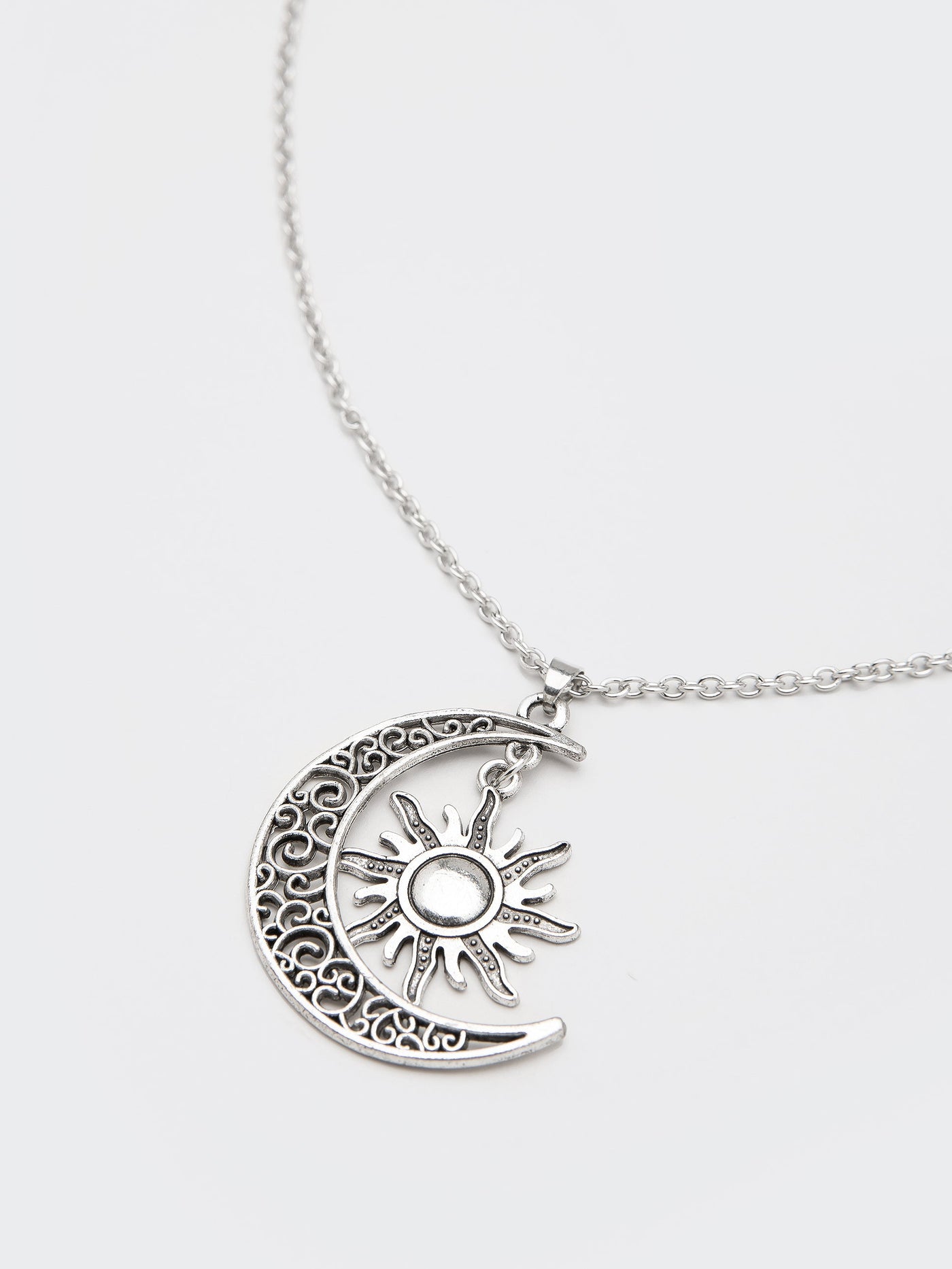 Sun & Moon Pendant Chain Necklace - Minga London