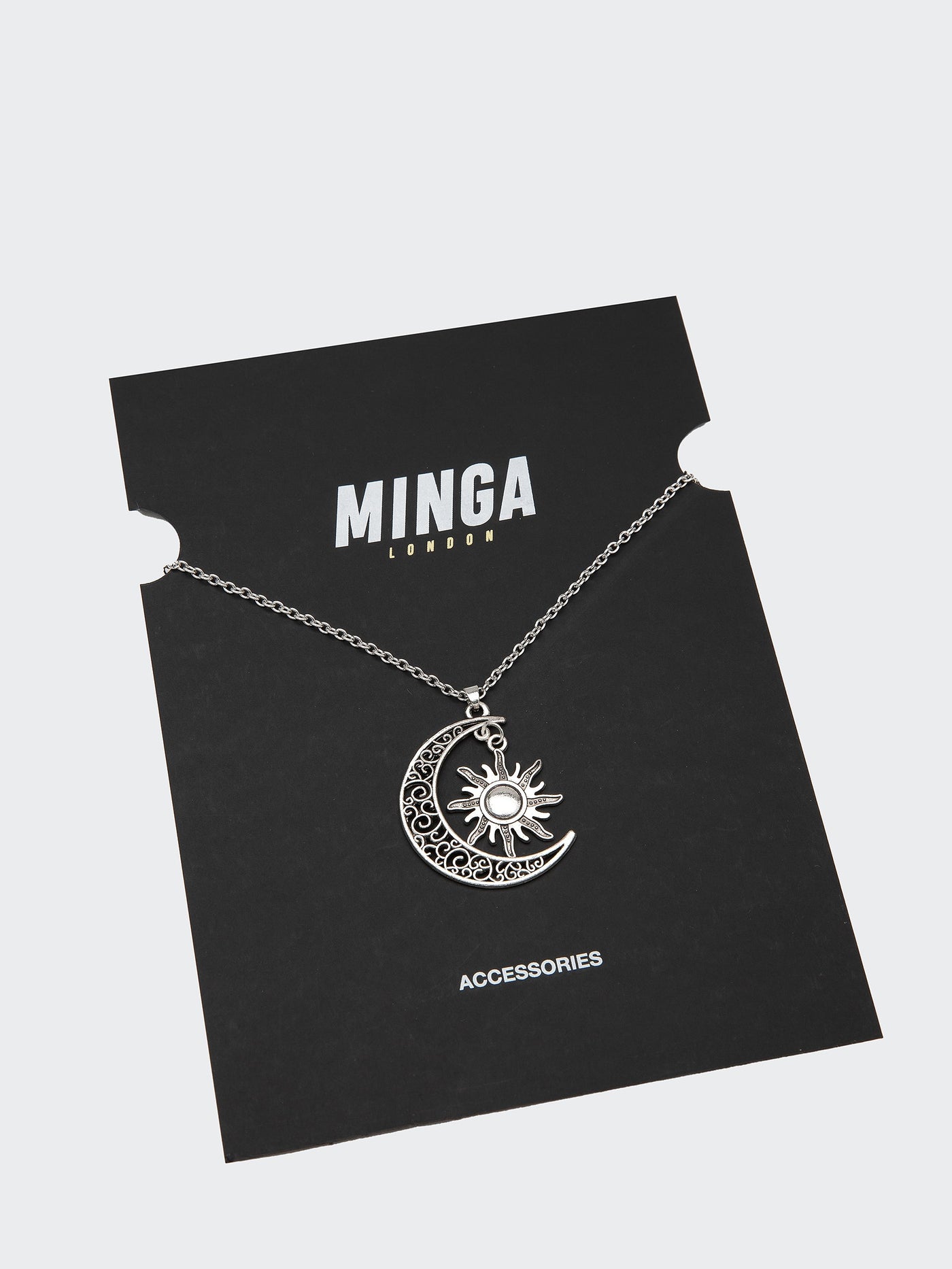 Sun & Moon Pendant Chain Necklace - Minga London
