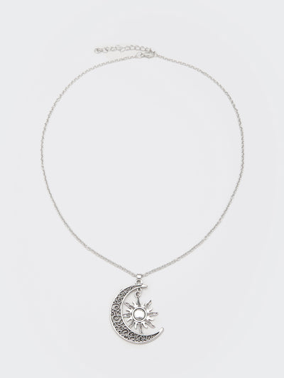Sun & Moon Pendant Chain Necklace - Minga London